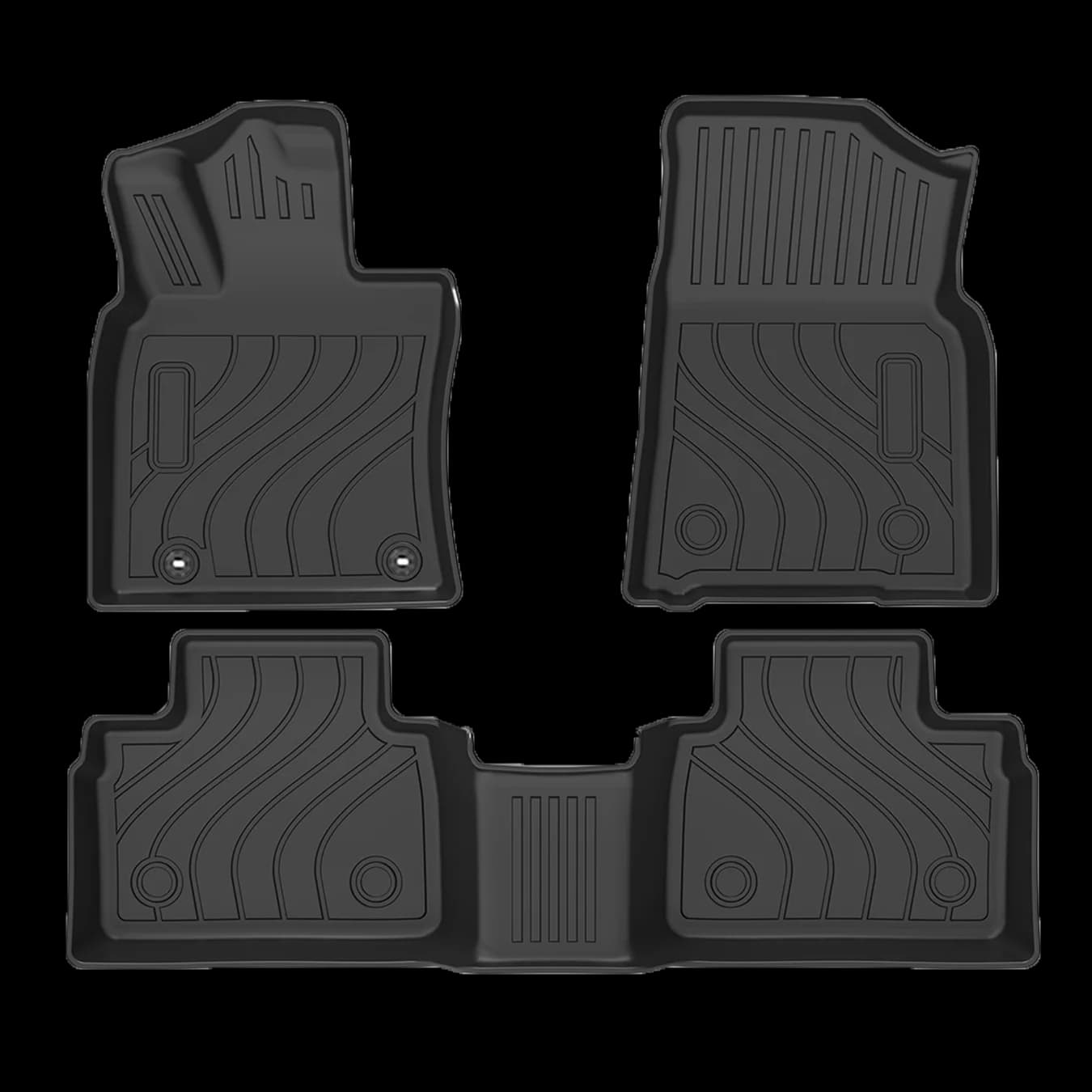 [LHD]CAMRY 2024-2024 Four Seasons Waterproof and Anti-Slip TPE Floor Mat for Cars.