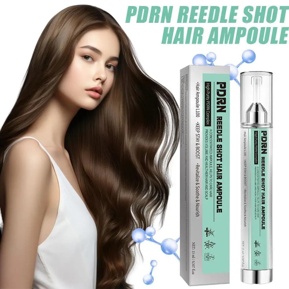Ampolla per Capelli PDRN Reedle Shot da 15ml, Trattamento Quotidiano per Capelli, Siero Intensivo al Collagene per la Cura dei Capelli