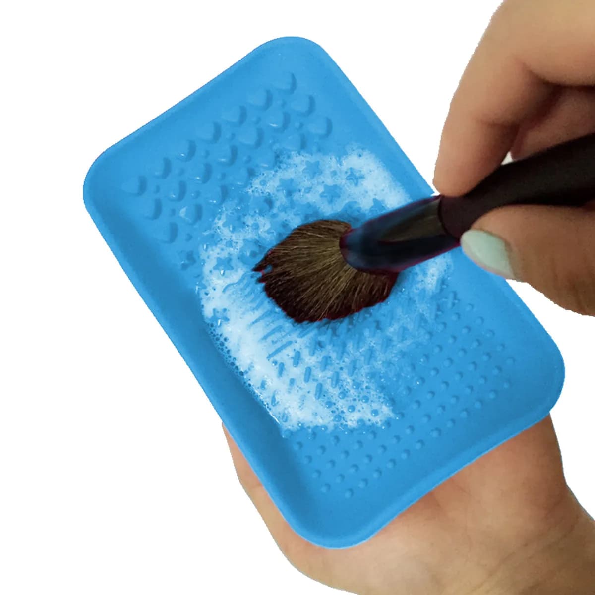 1Pcs Silicone Makeup Brush Cleaning Pad Brush Washing Mat Easy Rinse Water Fill Scrubber for Eyeshadow Foundation Brushes Large