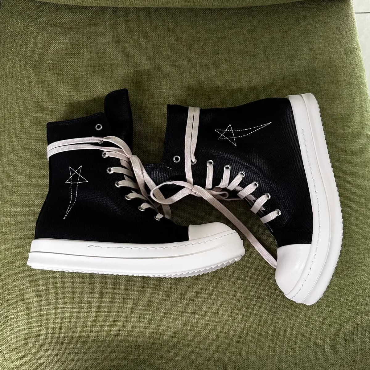 Outdoor Beige Canvas High Top Shoes Sneaker Ro Luxury Design Men Shoe Zipper Boot Lace Up Women Ankle Boots Casual Sneakers
