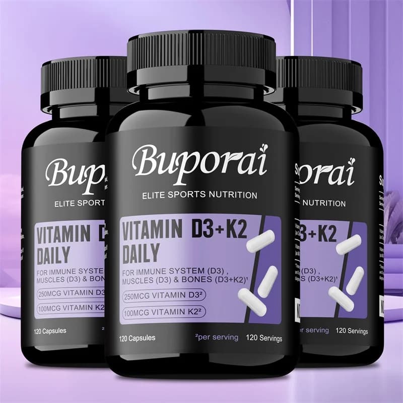 Vitamin D3 + K2 Quotidiana - Supports Bone, Heart and Immunitarian System Health, Promotes Absorption, Digestion and Health Care, Non-GMO Integrator