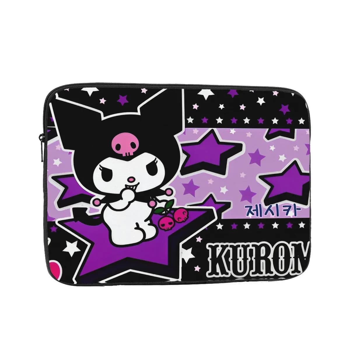 Borsa per Laptop e Notebook, Custodia Protettiva Antiurto con Design Kuromi Cartoon, per Computer da 12, 13, 15, 17 Pollici