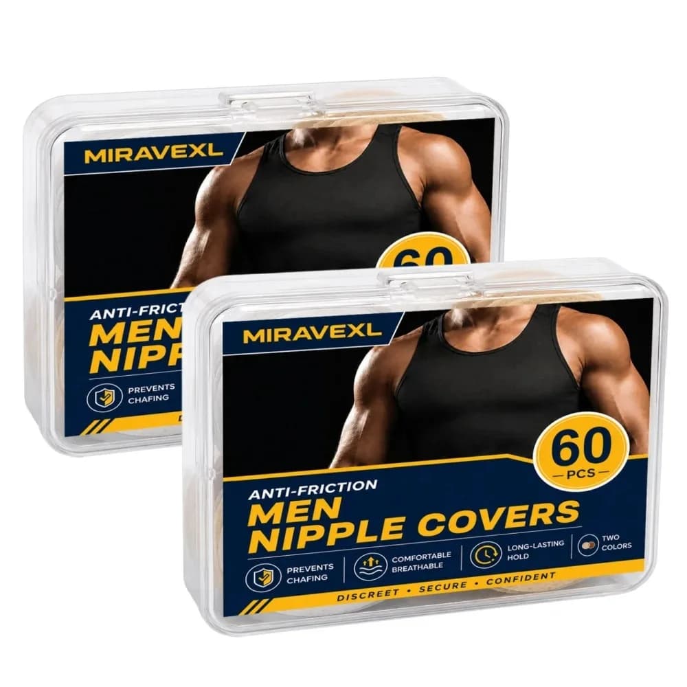 Men's Nipple Covers, Anti-Chafing Nipple Guards, No-Show Nipple Tape for Running, Workouts, Sports & Daily Wear