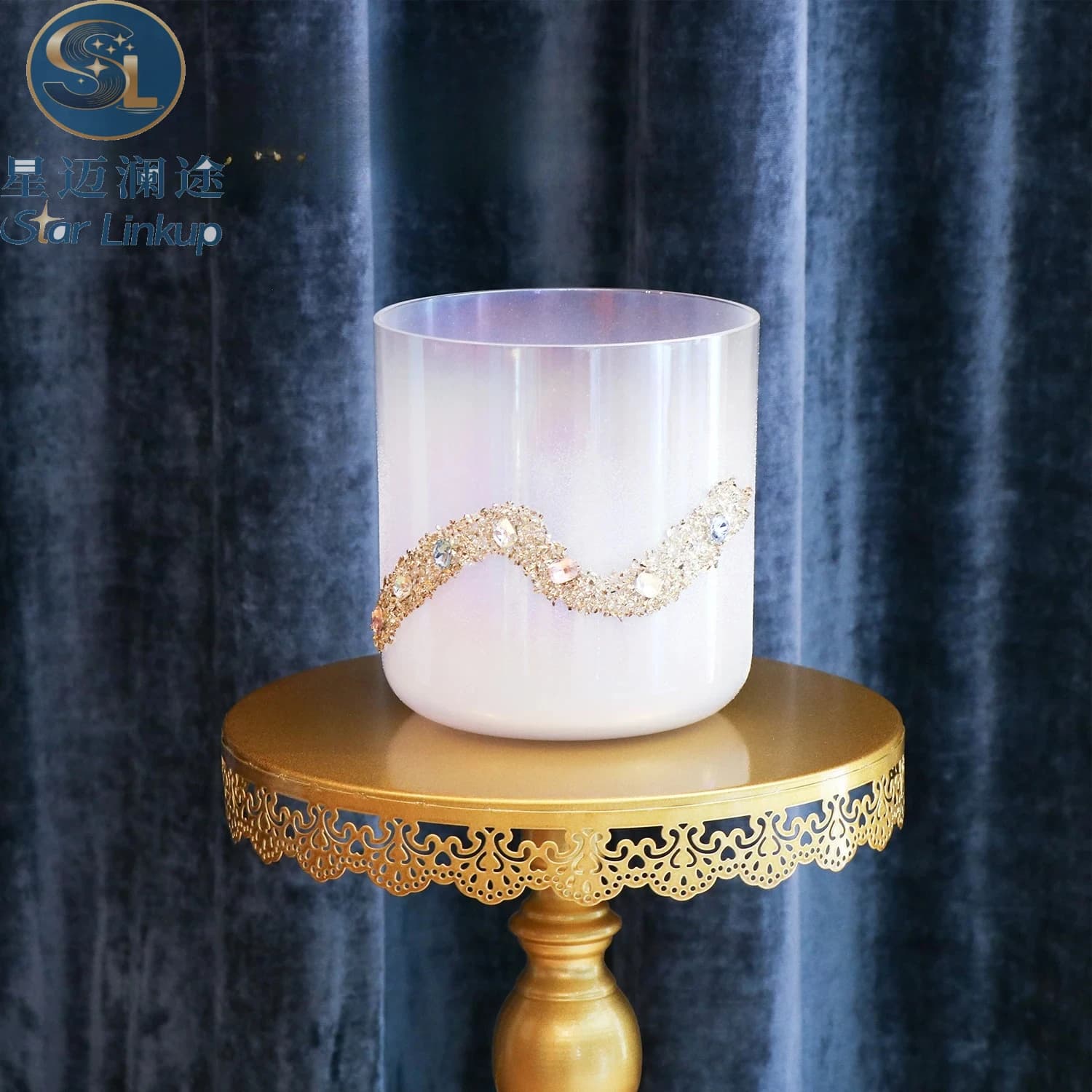 Star Linkup 2026 Limited Edition Diamond Sandblasting Alchemy Clear Quartz Crystal Singing Bowl, Hand Tuned Healing Percussion Instrument for Spiritual Meditation, Yoga Practice, Chakra Harmonization, Aura Purification & Deep Relaxing Sound Therapy,