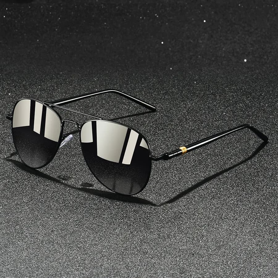 Men And Women Polarized Sunglasses Colored Reflective Glasses Driving Sunglasses Black Unisex Pilot Lenses Uv400