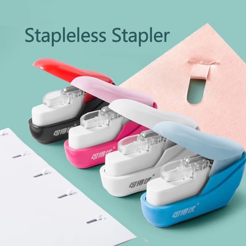 Forniture per ufficio scolastico mini cucitrice portatile senza cucitrice per carta da libro