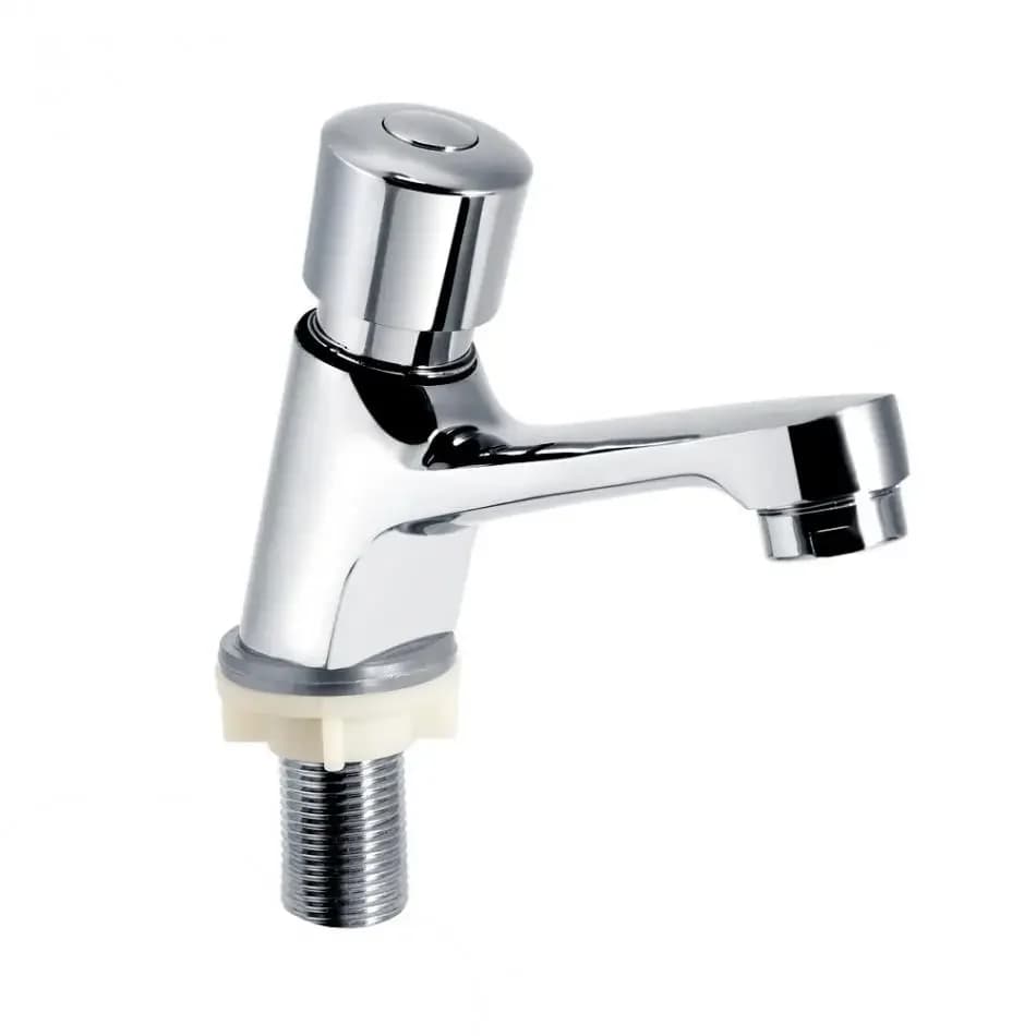 Rubinetto per il ritardo del bagno pubblico Ktchen Rubinetti per il risparmio idrico con chiusura automatica cromata Rubinetti per lavabo Rubinetto per il bagno