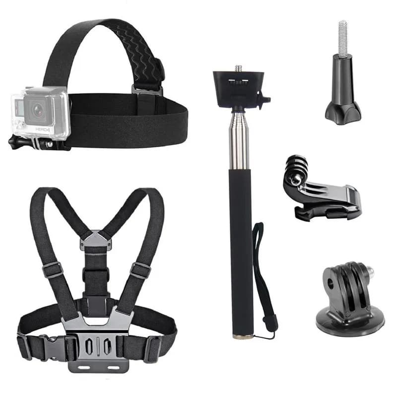 Kit di accessori per supporto per cinghia per la testa/imbracatura toracica/Selfie Stick per Gopro Hero 13 12 11 10 9 8 7 6 5 4 3 2/AKASO EK7000/Brave