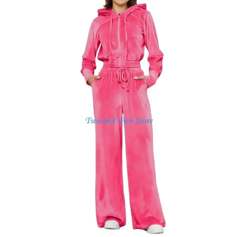 HX6F Soft Hoodie and High Waist Jogger Pants Set for Athletic Comfort and Styles
