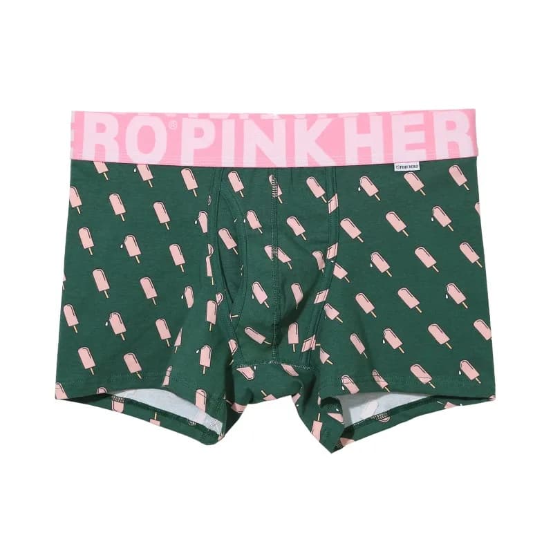 [French size] European and American popular printed men's underwear, loose, comfortable and breathable 2-Print-B