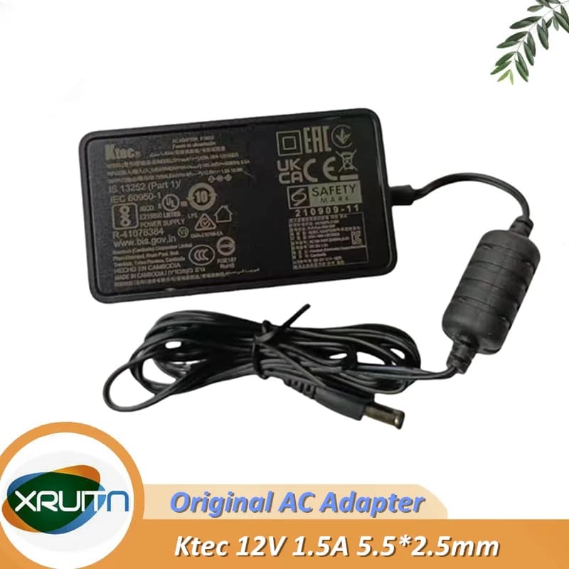 KSA-18W- 120150 Caricabatterie adattatore CA D5 12V 1,5A 18W per KTEC KSAS 0181200150 Alimentatore HDD per disco rigido esterno D5 Seagate WD