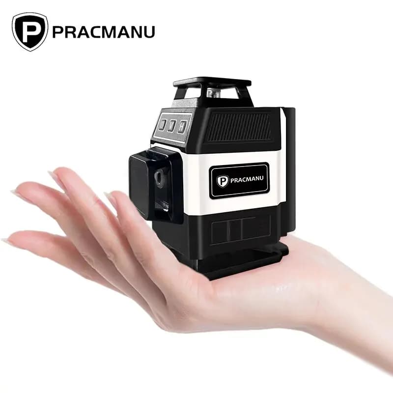 Pracmanu Mini 16 Linee Livello Laser 4D Linee Verteche Livello Laser Autolivellante Orizzontale e Verticale Potenti Raggi Verde