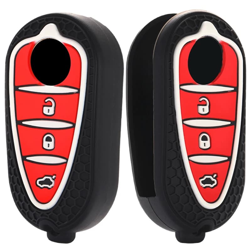 Silicone Key Cover Holder For Alfa Romeo Giulietta Myth Junior 4C Romeo Mito Myth 159 GTO GTA Car Remote Control Car Accessories