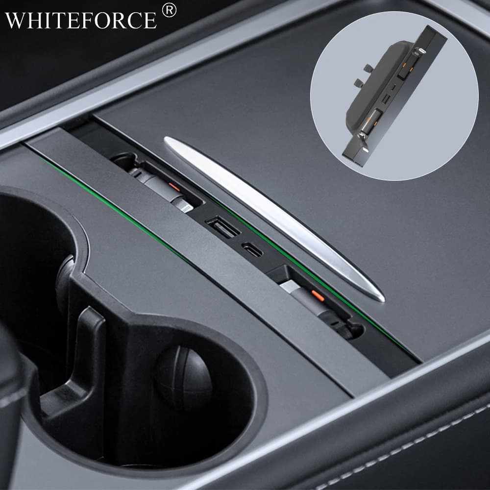 Per Tesla Modello 3/Y 2021-2023 Caricatore Veloce Shunt Hub Docking Station Intelligente Controllo Centrale Splitter Accessori di Estensione