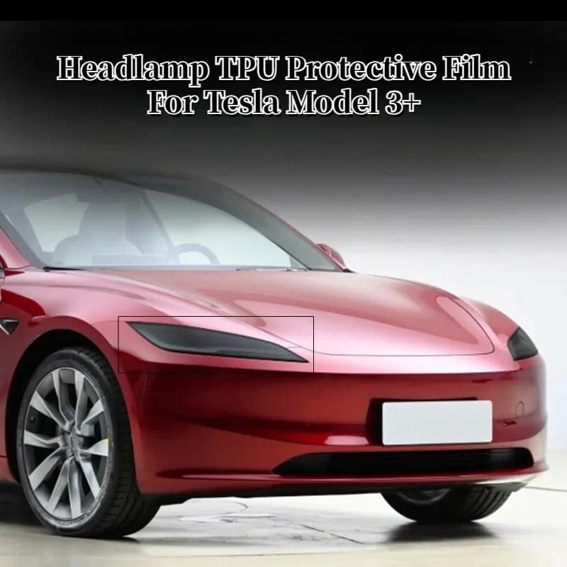 Protective head for headlights for 2024 Tesla New model 3 Highland TPU transparent fume black Headlights Decor Car Accessories