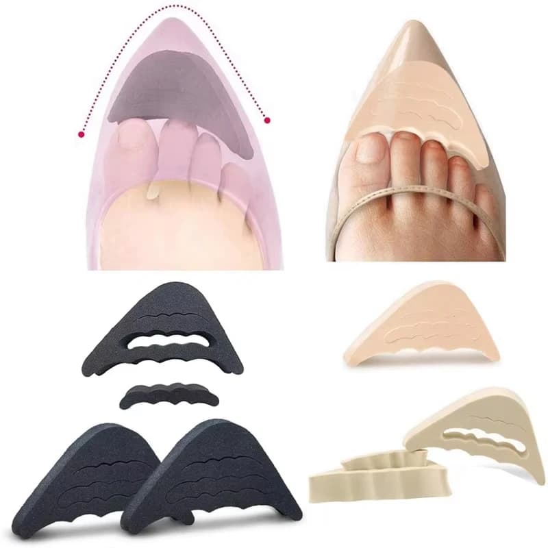 1 paio di puntali morbidi mezze solette riutilizzabili inserti di riempimento in spugna per scarpe regolabili troppo grandi cuscinetti per piedi inserti per scarpe