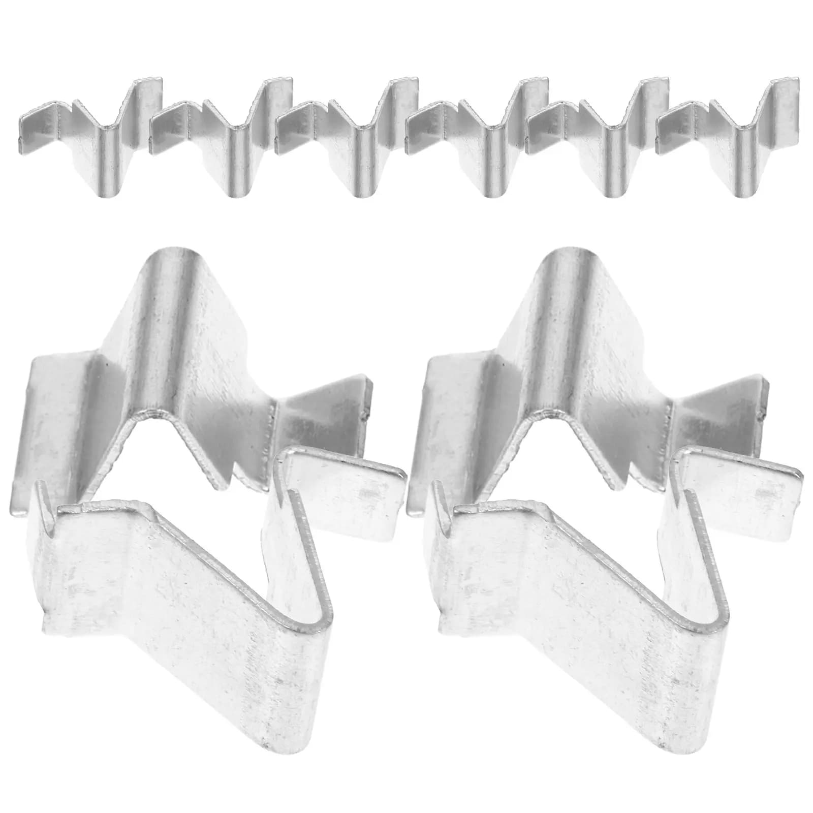 Clip per scaffali in metallo da 10 pezzi, supporti per armadietti regolabili a forma di U in ferro da 8 mm, per schedari da ufficio, armadietti, pannelli divisori