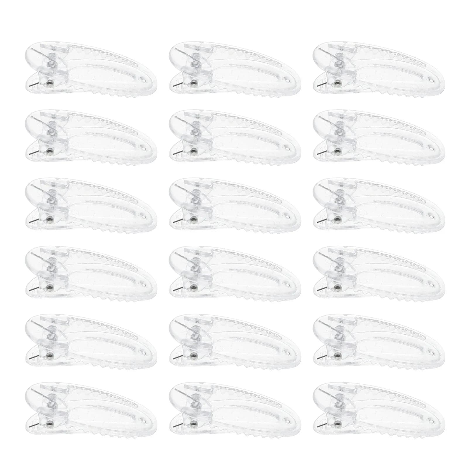 20 fermagli per capelli per bambini, fermagli ovali trasparenti antiscivolo da 4 cm, design a becco d'anatra piatto, per bambine, da indossare ogni giorno