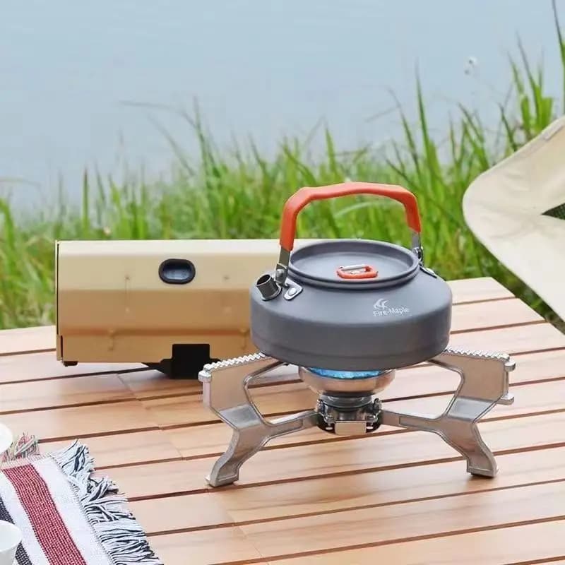 Fornello a Butano Leggero e Portatile - Fornello da Campeggio Antivento con Custodia per Escursionismo, Picnic, Barbecue