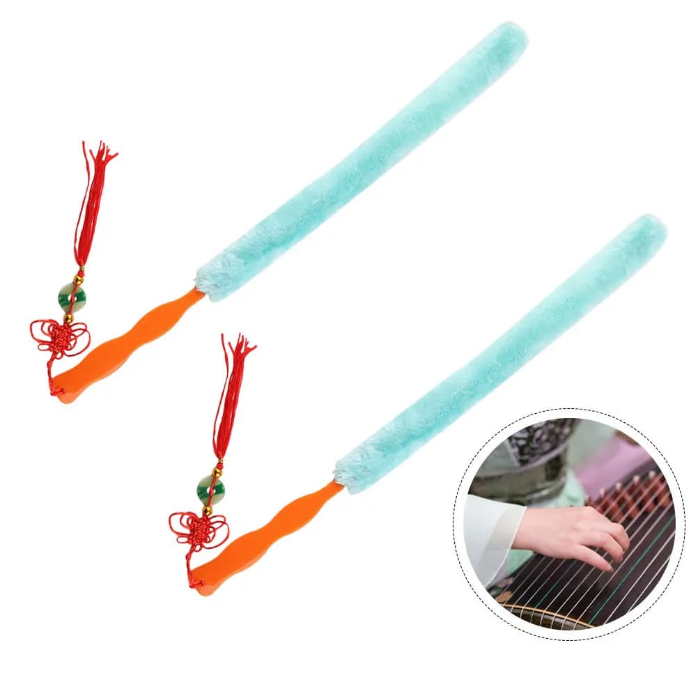 2Pcs Guzheng Cleaning Brushes Premium Guzheng Dust Removal Supplies Long Handle Cleaning Tools for Musical Instruments