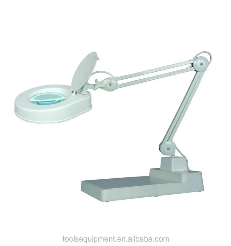 RT201.01.B Lampada LED con lente d'ingrandimento ad alto ingrandimento, adatta per la riparazione di telefoni cellulari e orologi, dotata di lampada da scrivania con supporto