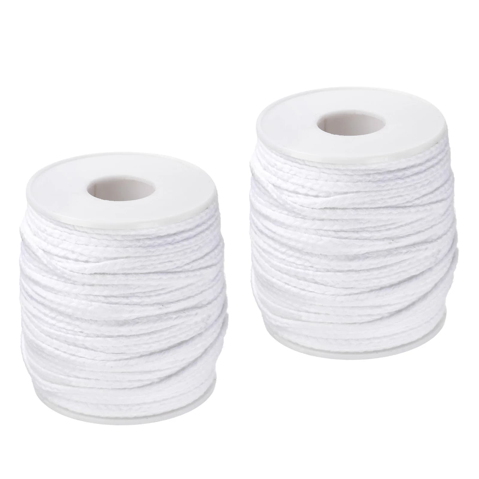 1/2 rotolo di stoppino per candela intrecciata in cotone 21/24/32/35/40/45/50 PLY 200 piedi di lunghezza 1,7/2/2,2/2,7/3 mm di larghezza piatta per fai da te