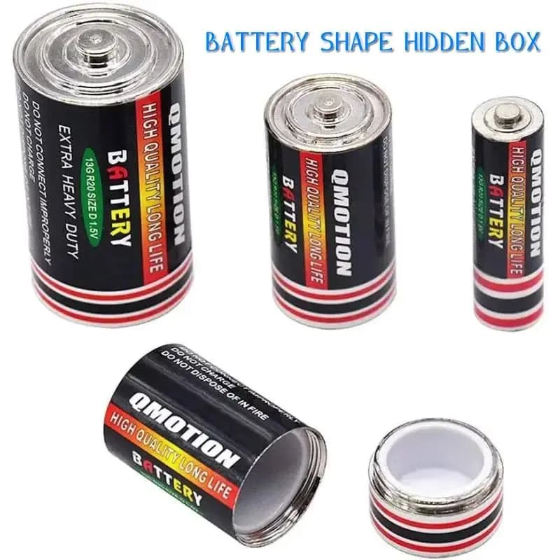 Vano portaoggetti nascosto per batteria a celle a secco portatile, deviazione da viaggio, sicuro per nascondere discreto e conservare denaro, contanti, chiave ad anello