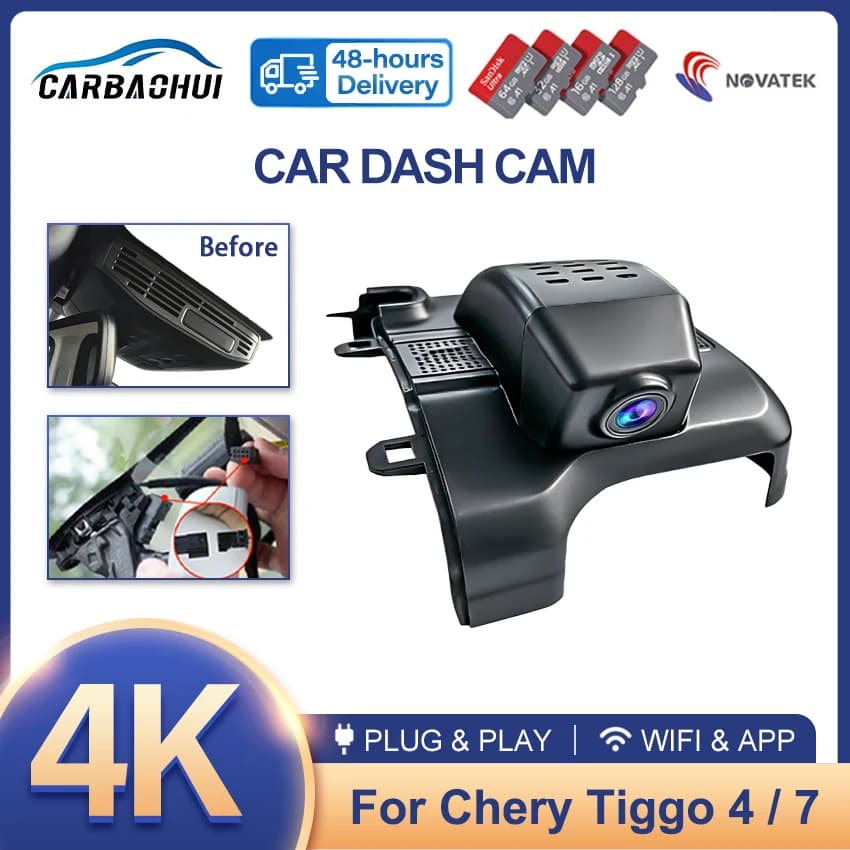 Plug and Play Dash Cam For Chery Tiggo 7 Pro 2024-2026 For Chery Tiggo 4 / 5X Pro 2025-2027, Car Camera Car DVR for Ebro S400