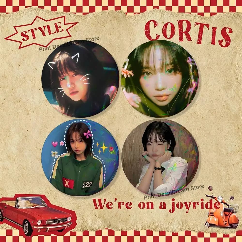 Set di 4 spille J-Jo Yuri Yu-ri, accessori per zaini, vestiti, gioielli, spilla rotonda a tema cartone animato, distintivo a bottone, regali da collezione per i fan