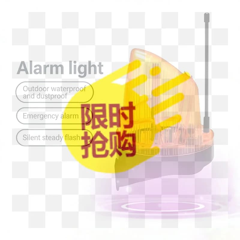 【BA】1 Set Wall-Mounted Garage Door Opening Emergency Warning Light Universal 12V 24V 220V LED Signal Alarm Flash Light