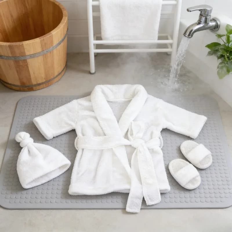Complete Set Pigiama and Soft Bathrobe for Newborn - Newborn Photo Service Clothing