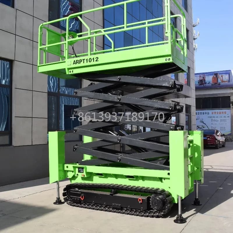 Sollevatore a forbice diesel-elettrico a doppia energia da 2 tonnellate | Piattaforma di carico e scarico di magazzino
