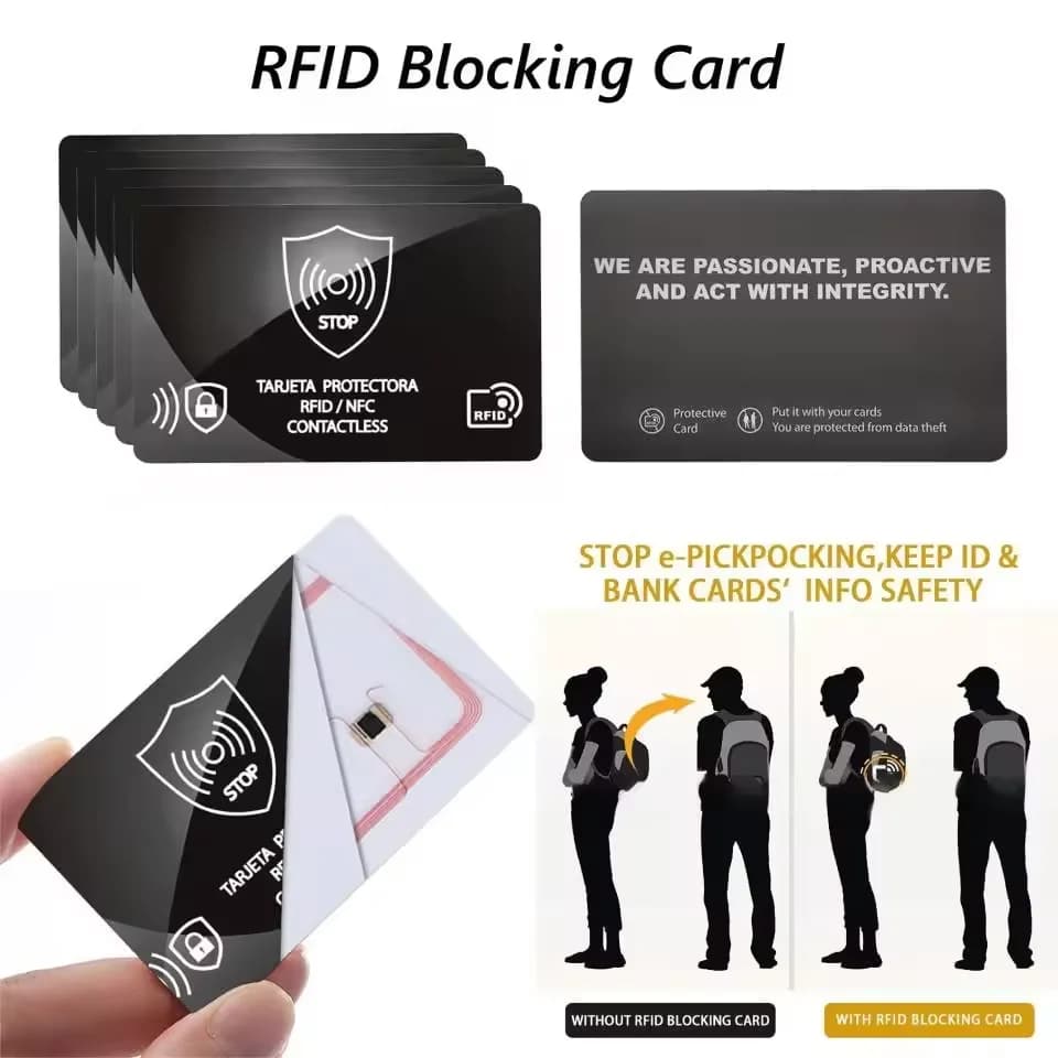 5PCS RFID Blocco Carte NFC Debit Carta di Credito Passaporto Protector Blocker Set Smart Antifurto RFID Blocker IC Cardholder Sleeve