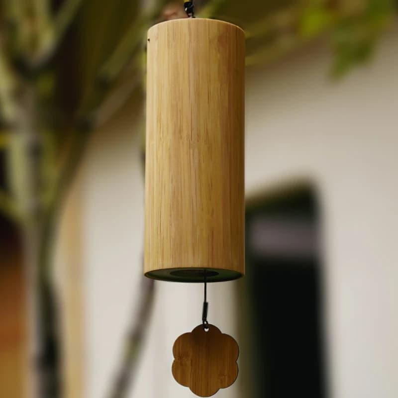 8 Tone Wind Bell Meditation Sound Healing Bamboo Wind Chimes Outdoor Garden Landscape Chime Bell Portable Hanging Diatonic Bells