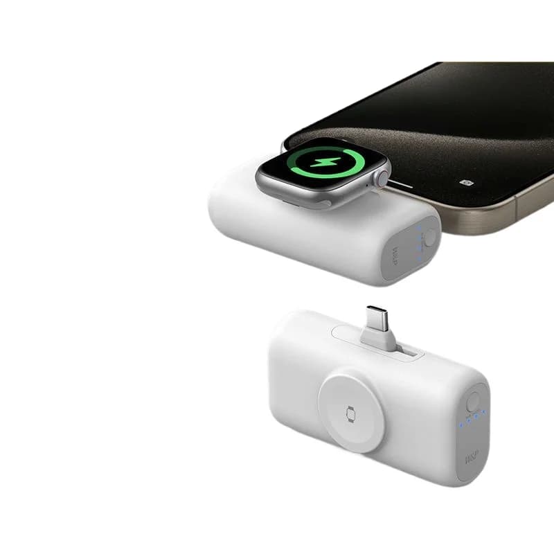 Orologio magnetico due in uno Capsule Power Bank, mini piccolo telefono cellulare ricaricabile da 5000 mAh