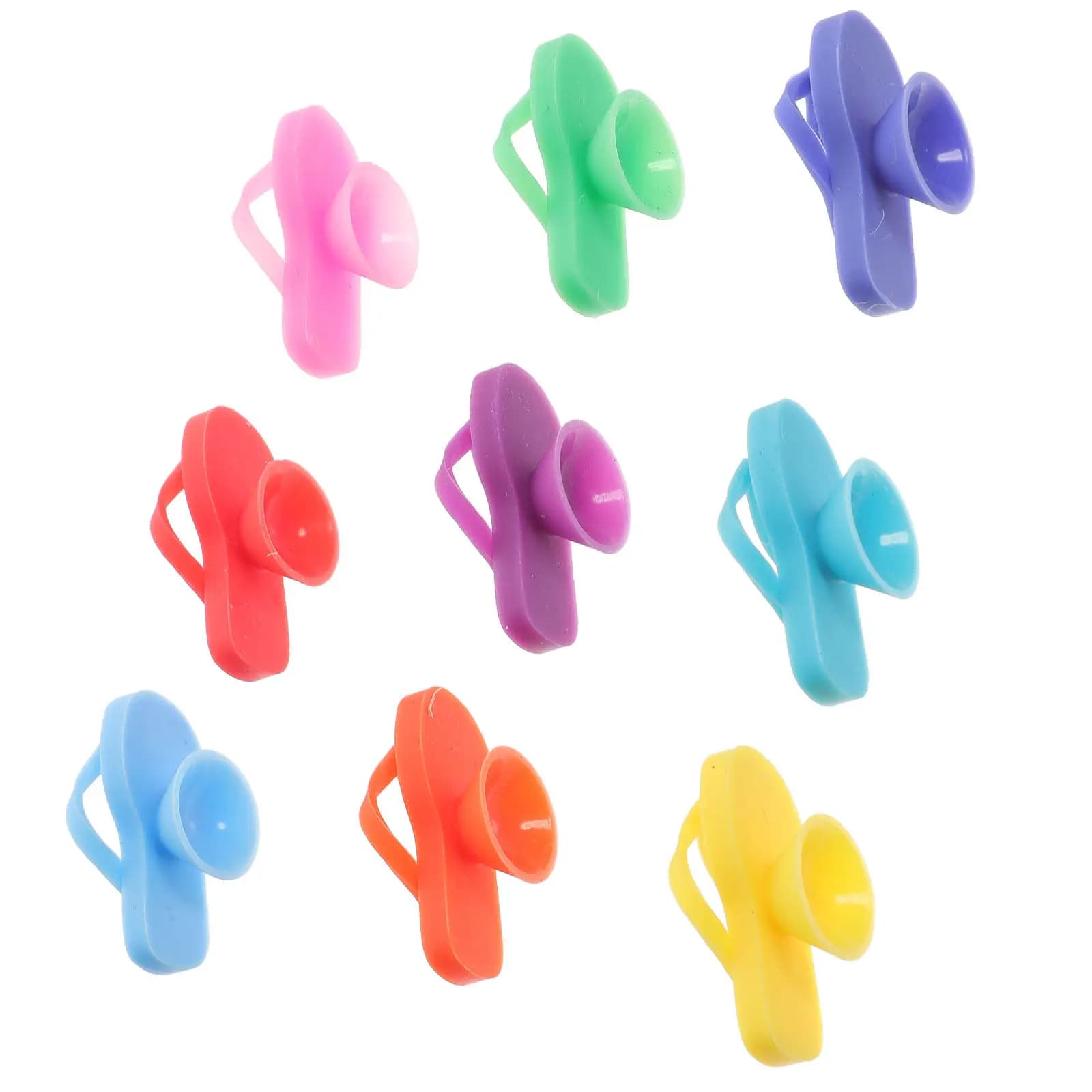 Set di 9 Segnalibri per Bicchieri in Silicone a Forma di Pantofoletto, Etichette Decorative per Bevande, Identificatori Riutilizzabili per Feste