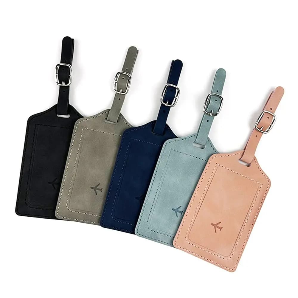 Etichetta per bagagli in pelle portatile valigia da viaggio nome indirizzo ID etichetta per bagagli porta indirizzi etichette per imbarco accessori da viaggio