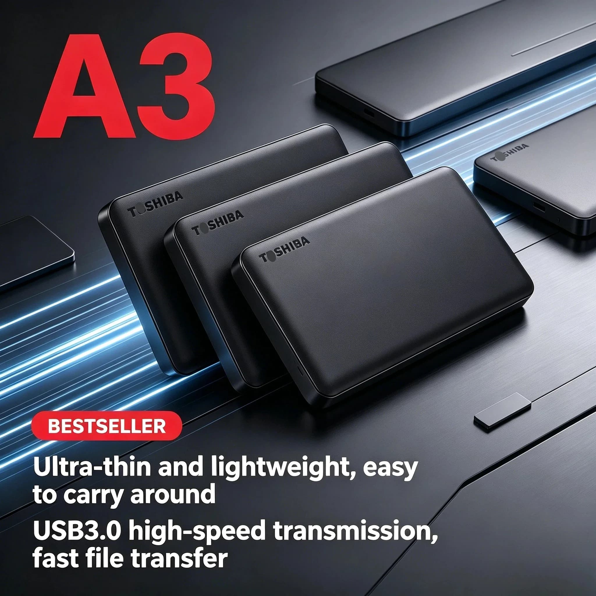 500GB 1TB 2TB Per Toshiba OEM A3 Expansion USB3.0 Box HDD Esterno 2.5 Pollici Disco Rigido Portatile Compatto Pro Ultra