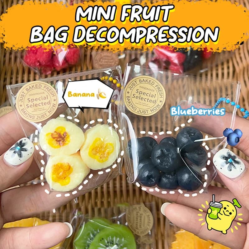 1 Pezzo Giocattolo Antistress a Forma di Mini Frutta, Giocattolo Sensoriale Appiccicoso in TPR, Mini Giocattolo da Spremere per Alleviare lo Stress, Regalo per Bambini