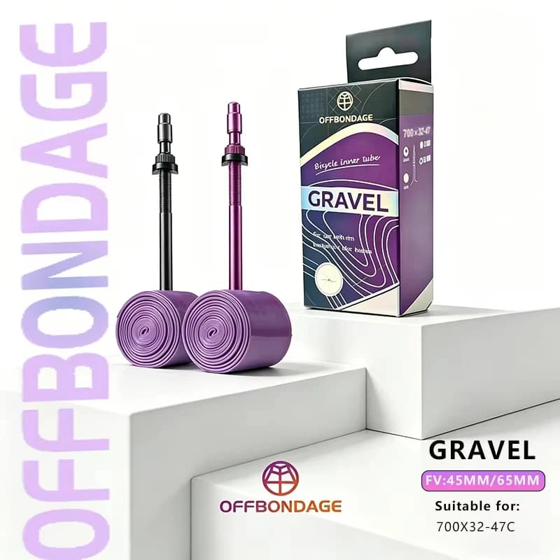 Camera d'aria OFFBONDAGE 45g ultraleggera per bici da strada e MTB, valvola francese FV 45/65mm, per Gravel 700C 32C 35C 37C 40C 47C, super leggera