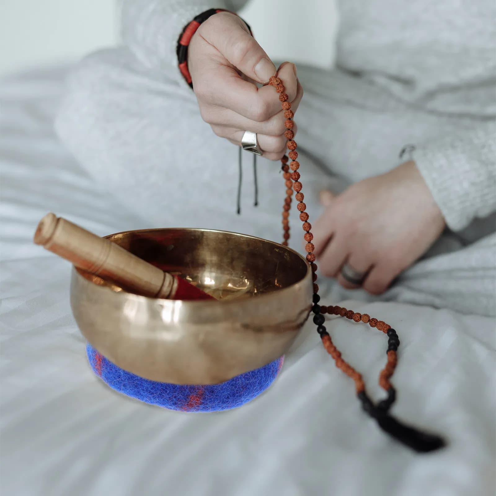 Buddha Sound Bowl Cushion Wool Felt Soft Pad for Meditation Relaxation Singing Bowl Protection Mat Wool Felt Cushion