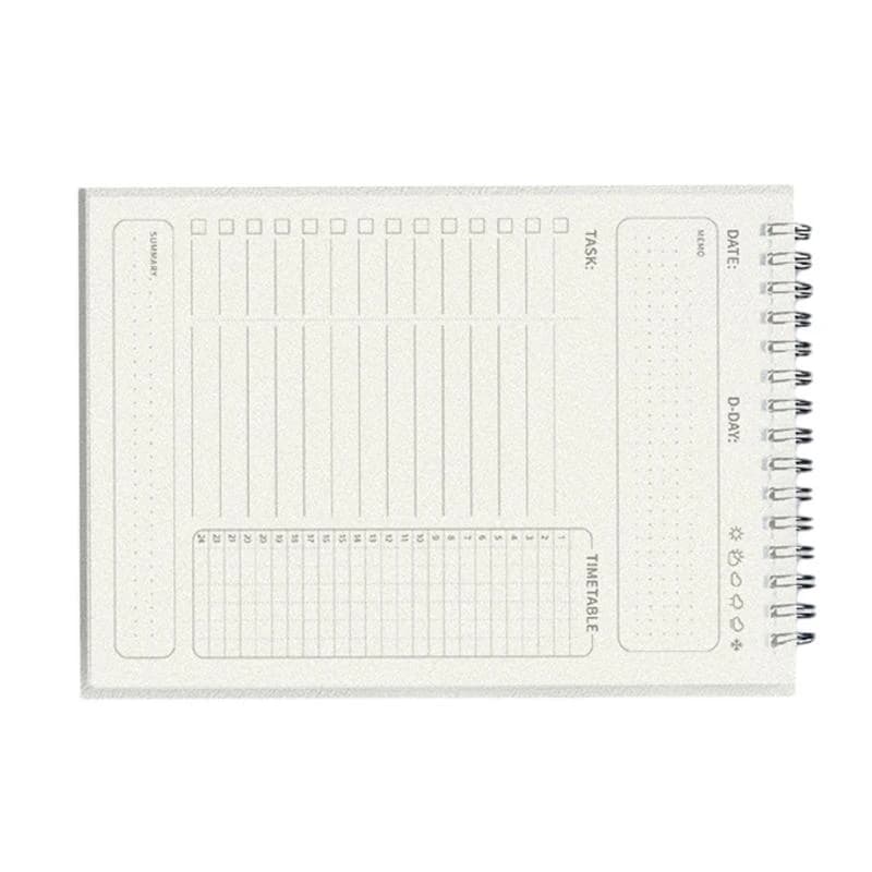 Twin Coil Binding Planner Weekly Journal Notebook 160 Page Lined for Journaling