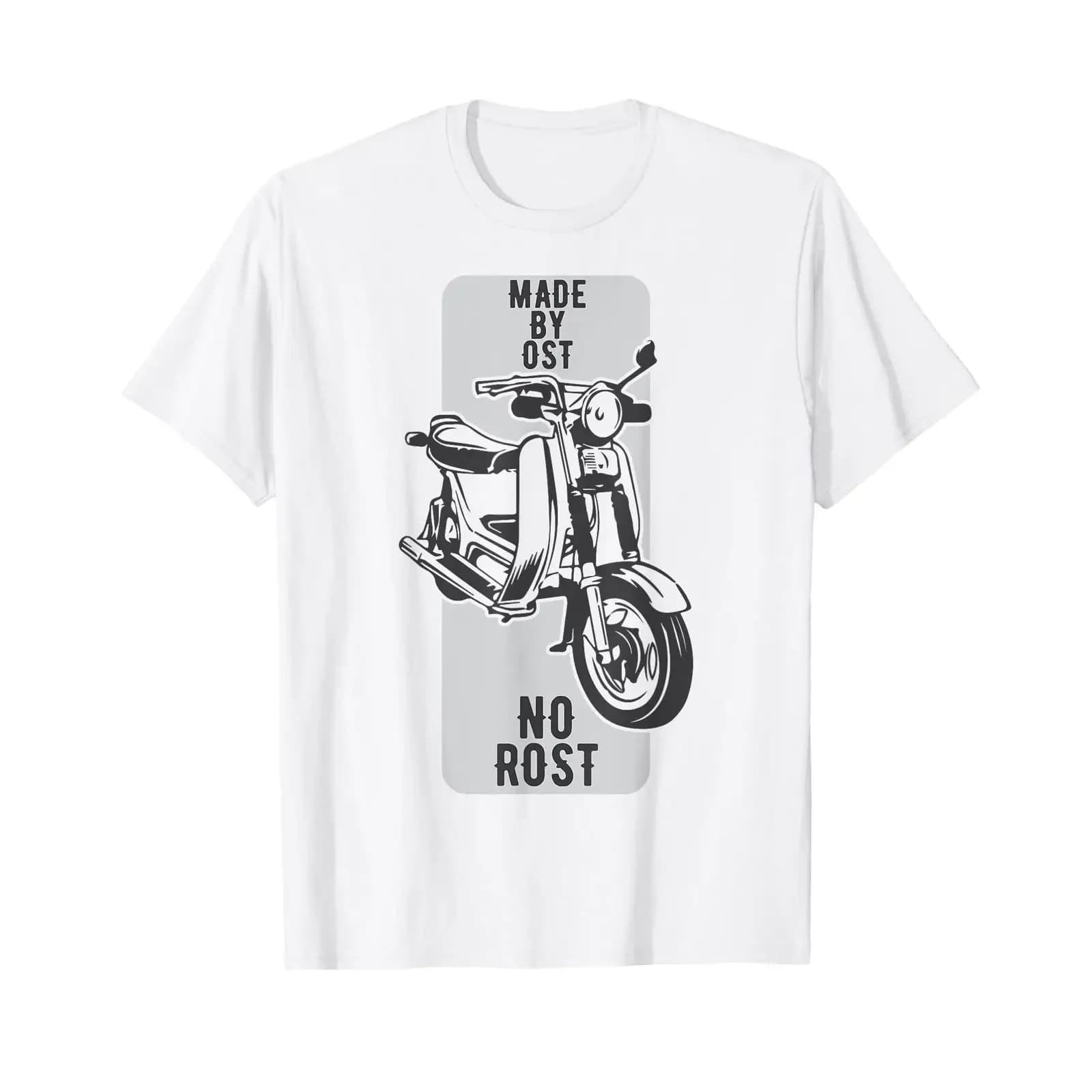 Maglietta Made In DDR Simson SR50 vintage lavata, unisex, per tutti i giorni, traspirante, con grafica, casual, morbida, streetwear.