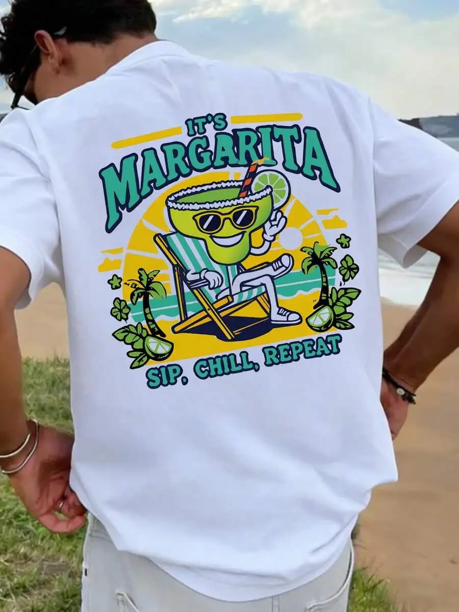 T-shirt estiva casual da uomo a maniche corte con stampa | Traspirante e Confortevole | Stile di Tendenza