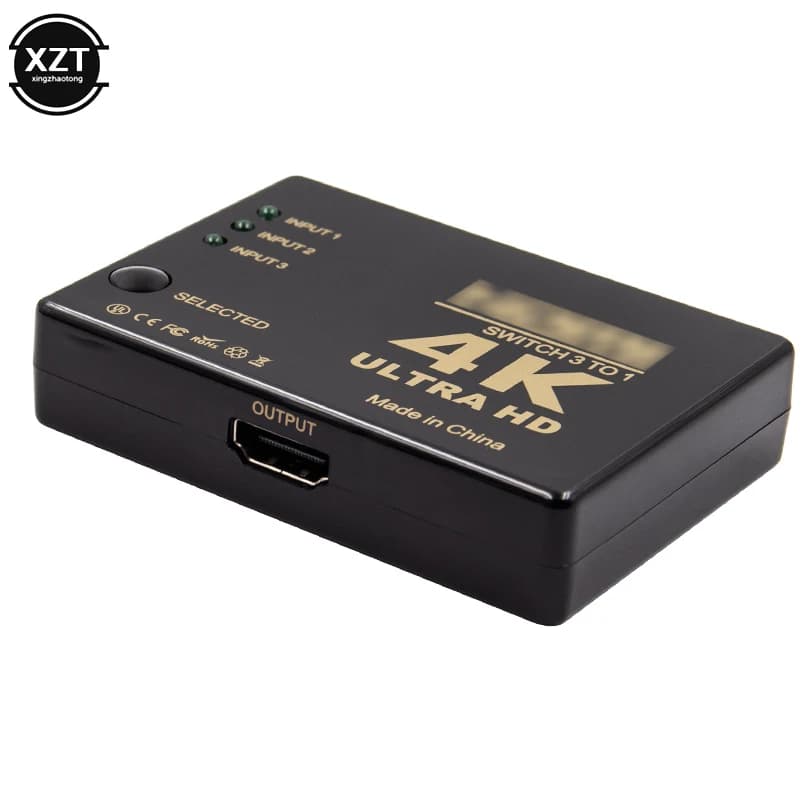 Compatible HDMI 1080P Switch Splitter Box 3 Doors 4K * 2K HDMI compatible Converter UHD for DVD HDTV Xbox