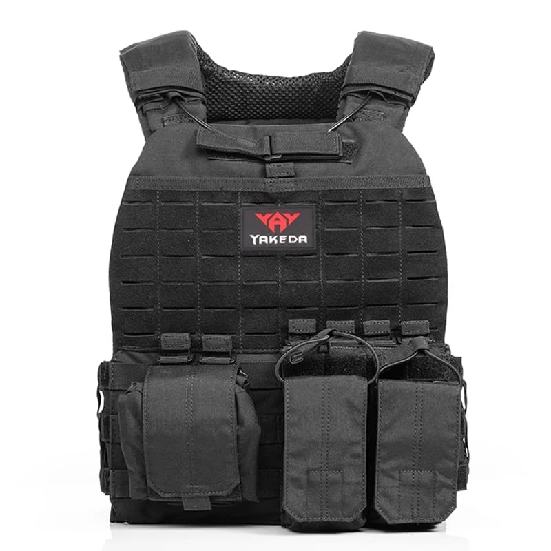 Tactical vest in Nylon 500D with Weight Protection, Quick Hook Laser Cutting Plates Door with Pockets