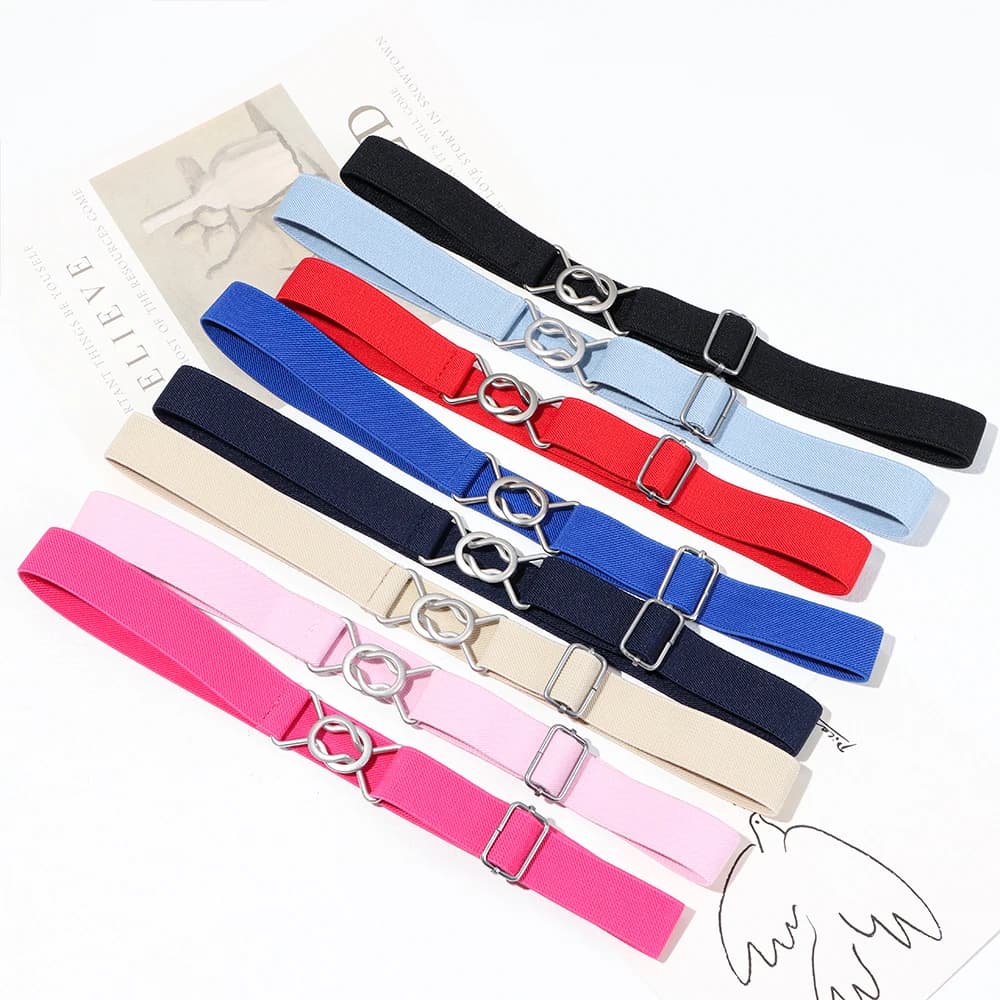 Cintura elastica in vita per bambini regolabile cintura elastica in vita per bambini cinture larghe Color caramella per Jeans