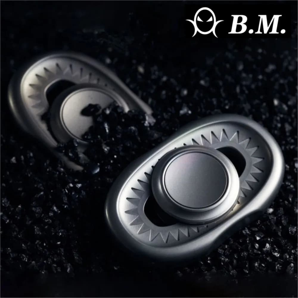 Design a specchio nero EDC Sandworm Fidget Spinner Giocattolo Fidget in metallo Adulti Fidget Spinner a due pale Giocattolo antistress Giroscopio