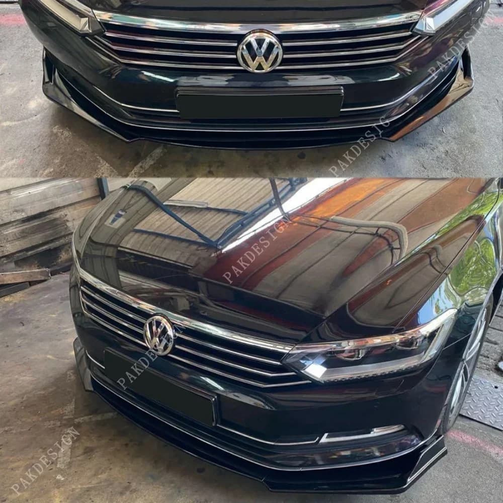 Auto Paraurti Anteriore Labbro Splitter Spoiler Corpo Kit Diffusore Copertura Della Protezione per VW Volkswagen Passat B8 2014-2019 3PCS ABS Tuning