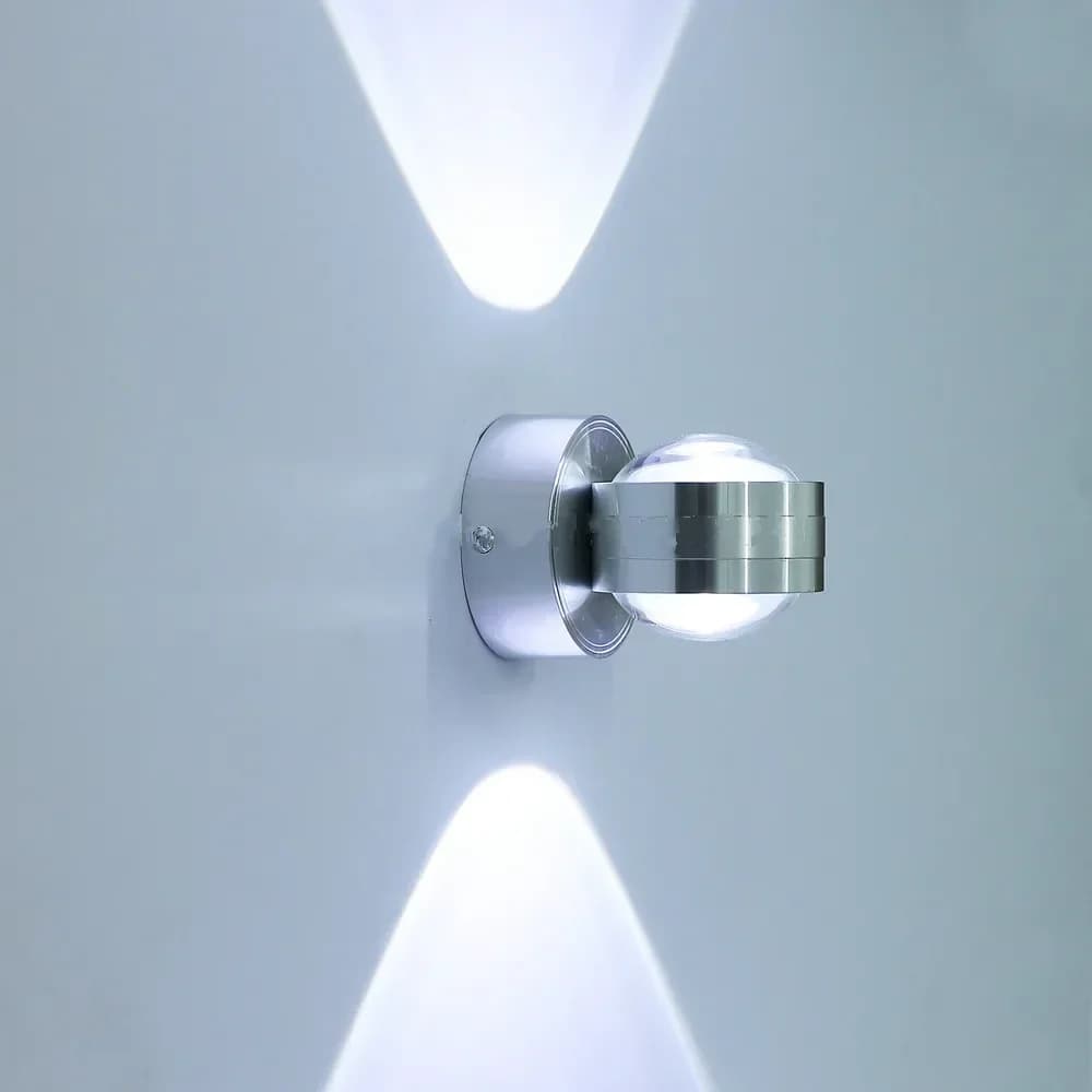 Hot sell 6w warm white wall lamp Aluminum led mirror lighting up and down stair wall light AC85V-265V background decor lamp